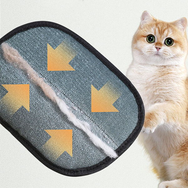 Pet Hair Remover Mitt Pet Hair Remover Gloves Deshedding Brush Glove For Dog Cat Rabbit With Long Short Curly Hair - Image 3