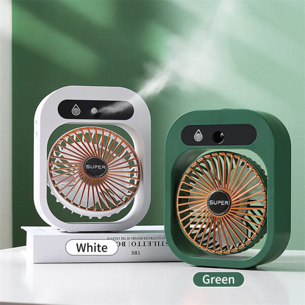 Air Conditioning Fan Desk Misting Fan Air Cooler Cooling USB Rechargeable Humidifier Portable Spray Fan With 3 Wind Speeds Mist Fan For Home - Image 5